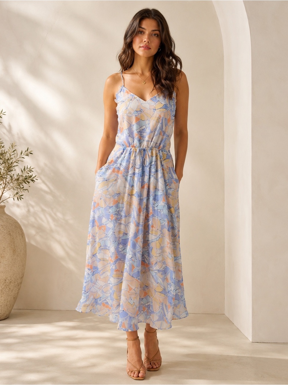 Joie Womens Hydrangea Blue Maxi Dress 100% Viscose Size XS NWT